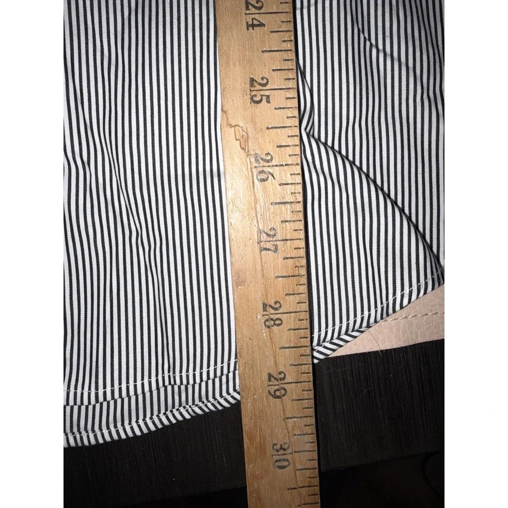 New Polo Ralph Lauren Small White Black Long Sleeve Striped Button Down